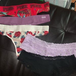 PINK NEW Panty Lot Of 5 Sz M